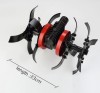 Cultivator Motocoasa 28mm 9 Dinti Roco - Accesoriu Profesional Sapat, Afanat Sol, Gazon, Vie - Otel + Fonta, Latime 30cm