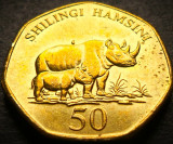 Moneda exotica 50 SHILINGI HAMSINI - TANZANIA, anul 2015 * 5223 = A.UNC - LUCIU