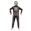 Costum Halloween Copii Schelet Alb/Negru 110-116cm (10-13 ani) Salopeta+Masca Poliester