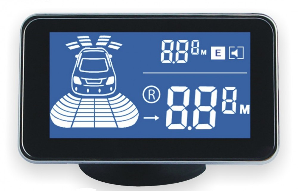 Senzori parcare fata spate cu temporizare cu 8 senzori si display LCD  KC-6000J | Okazii.ro