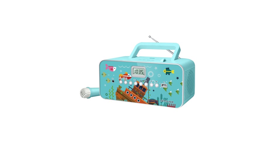 Muse M-29 KB – Radio CD/MP3 Colorée Avec Port USB, Micro & Stations Mémorisables, Parfait Pour Enfants & Ados