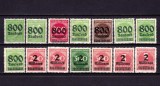 Cumpara ieftin ✅ (S43) Germania Reich 1923 &quot; Supratipar inflatie pe uzuale &quot; serie 14 valori Michel 301/312+B , MH , o marca negumata