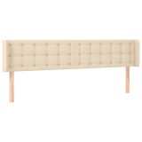 Cumpara ieftin Tablie de pat cu aripioare crem 163x16x78/88 cm textil