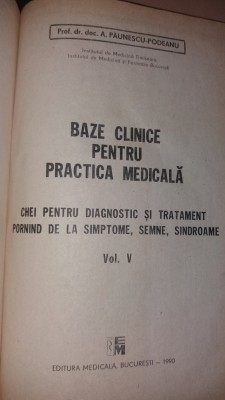 BAZE CLINICE PENTRU PRACTICA MEDICALA VOL V foto