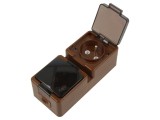 Conector alimentare AC 250VAC 16A 2P+PE gri &icirc;nchis - Abex