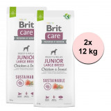 Brit Care Dog Sustainable Junior Large Breed 2 x 12 kg