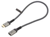 Cablu HDMI 2.1 Goobay 0,5m cu mufă textilă și soclu &ndash; Cod 79103