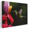 Tablou pasare colibri zbor langa flori 1602 Tablou canvas pe panza CU RAMA 80x120 cm