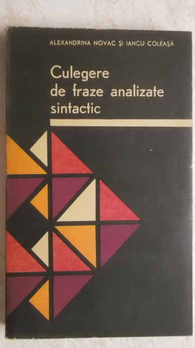 Alexandrina Novac, Iancu Coleasa - Culegere de fraze analizate sintactic