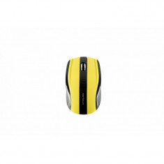 Mouse Serioux Rainbow 400, Wireless, 1600 DPi Ajustabil, 4 Butoane, Senzor Optic, Scroll, Receiver USB, Yellow foto