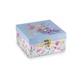 Cutie bijuterii lemn multicolor Flowers 16 x 16 x 8 H