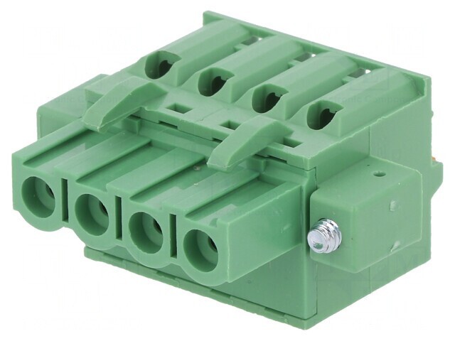 Regletă de Conexiuni 5,08mm cu 4 Piste și Mufă Dreaptă