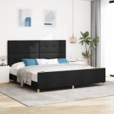 VidaXL Cadru de pat, negru, 200x200 cm, textil