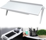 Raft depozitare pentru TV Fddd, plastic, alb, 30 x 11,3 cm