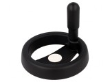 Buton de Reglare cu Manetă Neagră 37mm 10mm