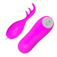 Stimulator clitoridian &amp;icirc;n formă de vagin cu telecomandă foto