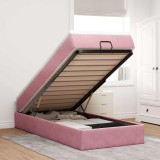 VidaXL Cadru de pat otoman cu saltea, catifea roz 80x200cm 3311152