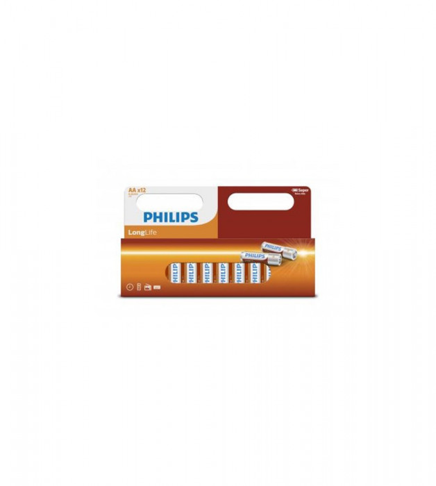 Baterii Philips Longlife AA R3 Zinc 12 buc-Conținutul pachetului 1x Blister