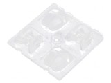 Lentilă LED pătrată transparentă 12,27mm
