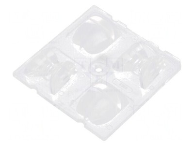 Lentilă LED pătrată transparentă 12,27mm foto