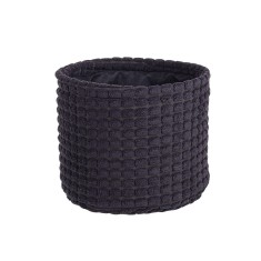 Cos depozitare textil negru 16x13 cm