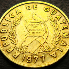 Moneda exotica 1 CENTAVO - GUATEMALA, anul 1977 * cod 3750