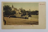 BUDAPEST - DER STADTWALDCHEN - TEICH , CARTE POSTALA ILUSTRATA , CLASICA