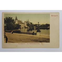 BUDAPEST - DER STADTWALDCHEN - TEICH , CARTE POSTALA ILUSTRATA , CLASICA