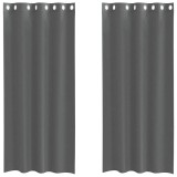 Cumpara ieftin Perdele Voile cu Oelii 2 buc Gri Inchis 140x245 cm