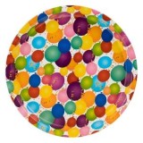Platou Party din Plastic cu Model Colorat, &Oslash;35cm, CMCLASS