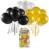 Bunch o Balloons - Set baloane de petrecere si rezerve, Negru, Auriu, Alb, 24