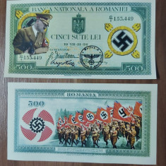 WW2 bancnota fantezie 500 lei 1934