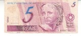 B11 - Bancnota foarte veche - Brazilia - 5 reais