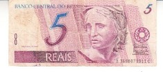 B11 - Bancnota foarte veche - Brazilia - 5 reais