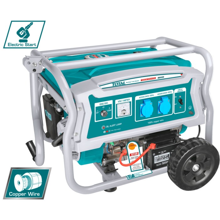 Generator de curent pe benzina 3500W, Total