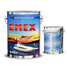 Vopsea Poliuretanica pentru Yachturi ?EMEX?, Galben, Bidon 4 KG, Intaritor inclus foto