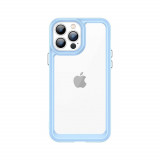 Husa Compatibila cu Apple iPhone 12 Pro Max iberry Space Rama Silicon Albastru
