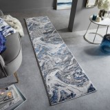 Cumpara ieftin Covor traversă Marbled Bleumarin 80X300 cm, Flair Rugs