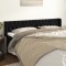 Gossi tablie de pat cu aripioare negru 183x16x78/88 cm catifea