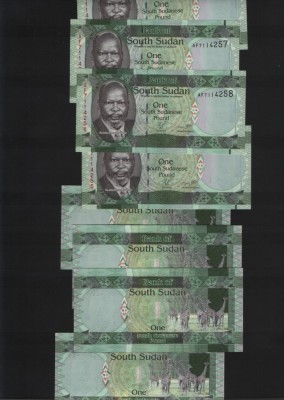 Sudanul de Sud South Sudan 1 pound 2011 unc pret pe bucata foto