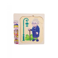 Puzzle in 5 straturi Etapele Vietii - Fata, 7Toys