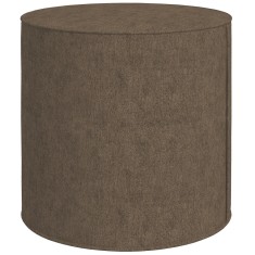 HOMCOM Taburet Rotund 2 &icirc;n 1 cu Husă Detașabilă, Suport pentru Picioare din Material cu Aspect de In, &Oslash;41x41 cm, Maro | Aosom Romania