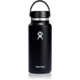 Hydro Flask Wide Mouth Flex Cap sticlă termos culoare Black 946 ml