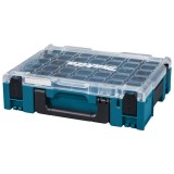 Makita MAKPAC-Organizer - Cutie din plastic 395x295x110 mm maner transport sistem clipsare stocare supraetajata