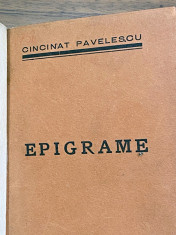 Cincinat Pavelescu - Epigrame - 1925 ed 1 - exemplar de lux numerotat foto