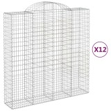 Cumpara ieftin Cosuri gabion arcuite, 12 buc 200x50x200/220cm, fier galvanizat