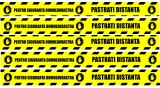 Stickere Podea - Preventie COVID - Pastrati Distanta - Set 5 BUC - 94x10 cm