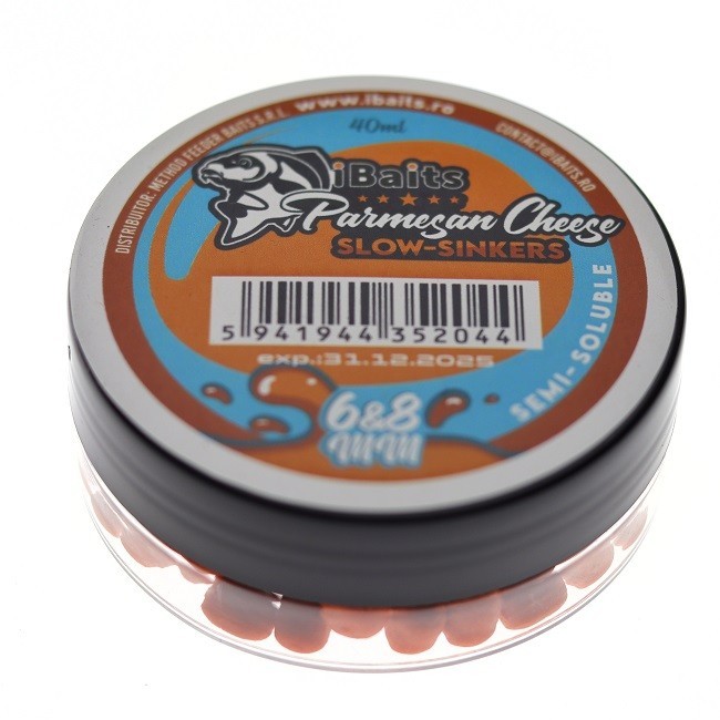 Dumbell Slow Sinkers iBaits Semi Soluble Parmesan Cheese 6&amp;8mm