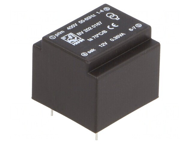 Transformator &icirc;ncapsulat 0,35VA 400VAC 12V PCB BV