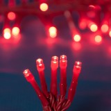 Instalație Lumini LED, 100 Becuri, Roșu, Extensibilă, 6.07m, Oem